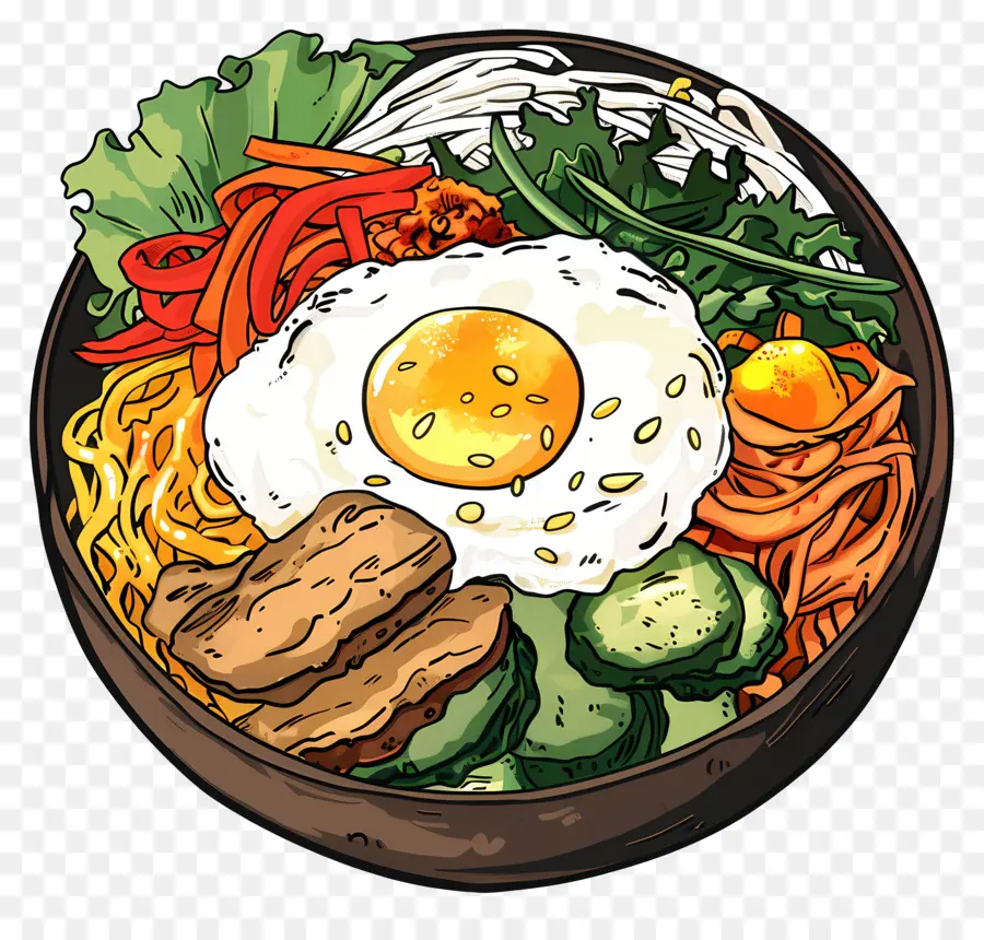 Bibimbap Coréen，Bibimbap PNG