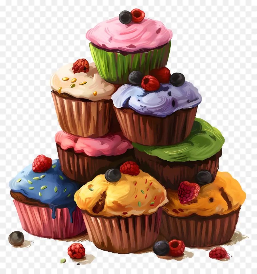 Tas De Muffins，Plateau De Dessert PNG