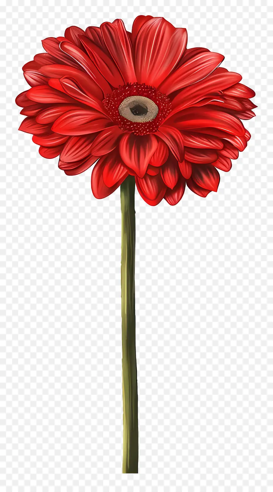 Gerbera Rouge，Fleur Rouge PNG