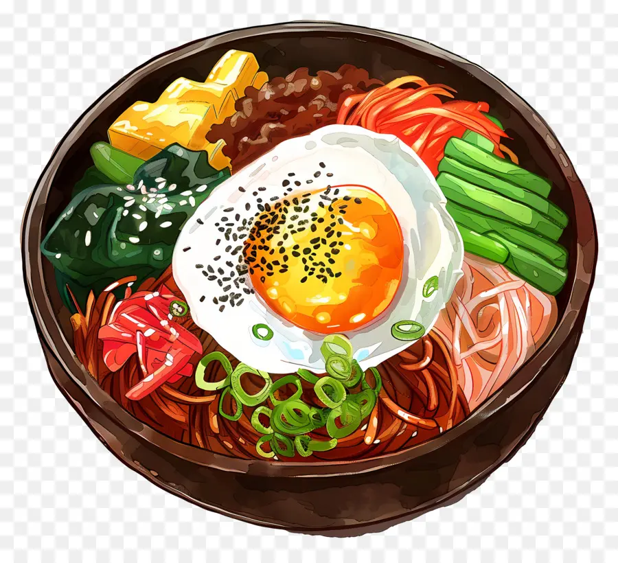 Bibimbap Coréen，Bibimbap PNG