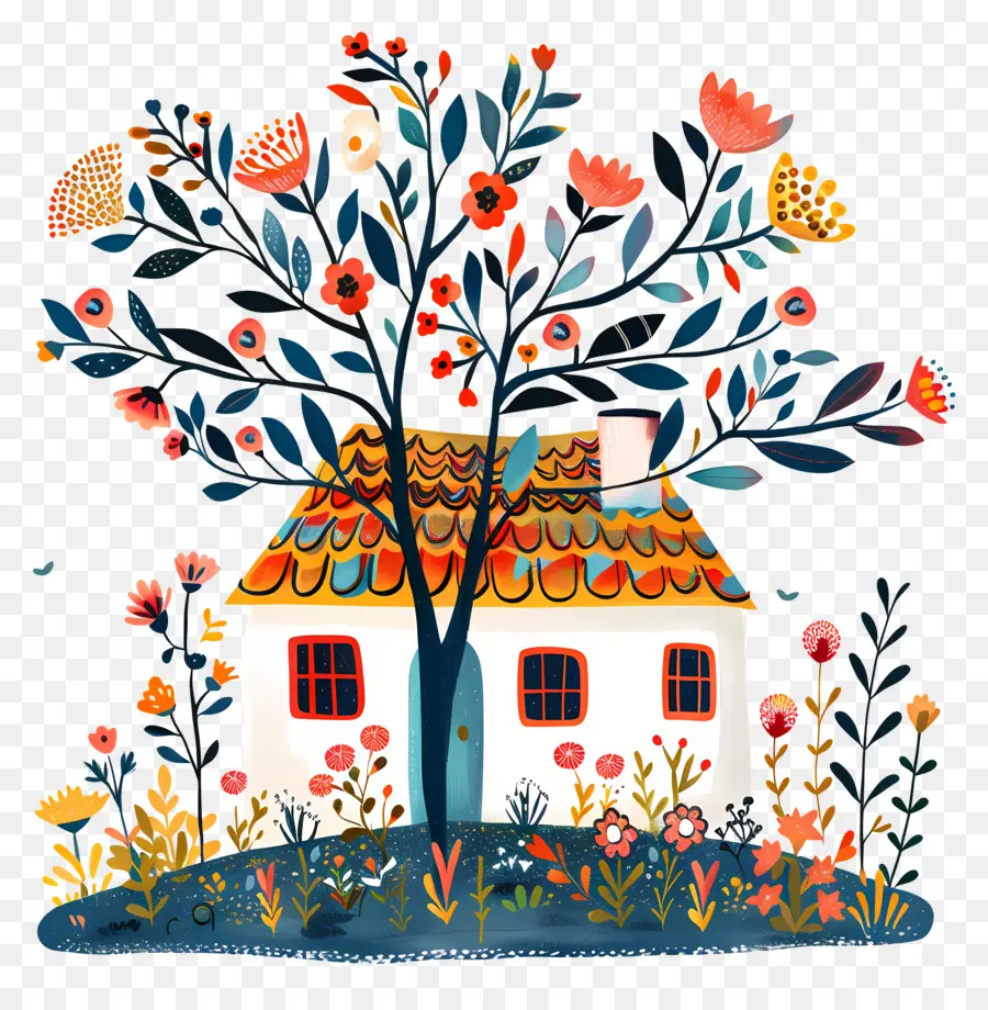 Maison De Campagne，Doodle PNG