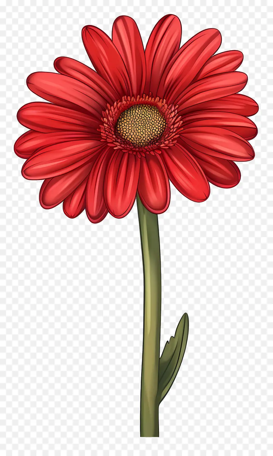 Gerbera Rouge，Fleur Rouge PNG