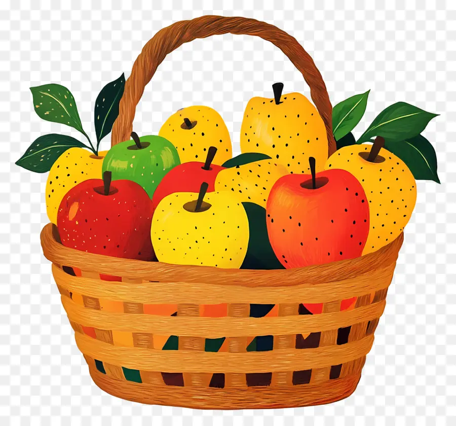 Apple Panier，Panier De Fruits PNG