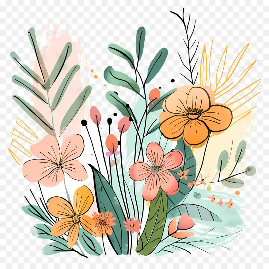 Fleurs，Bouquet De Fleurs PNG