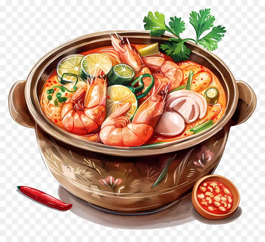 Tom Yum Goong，Soupe De Crevettes PNG