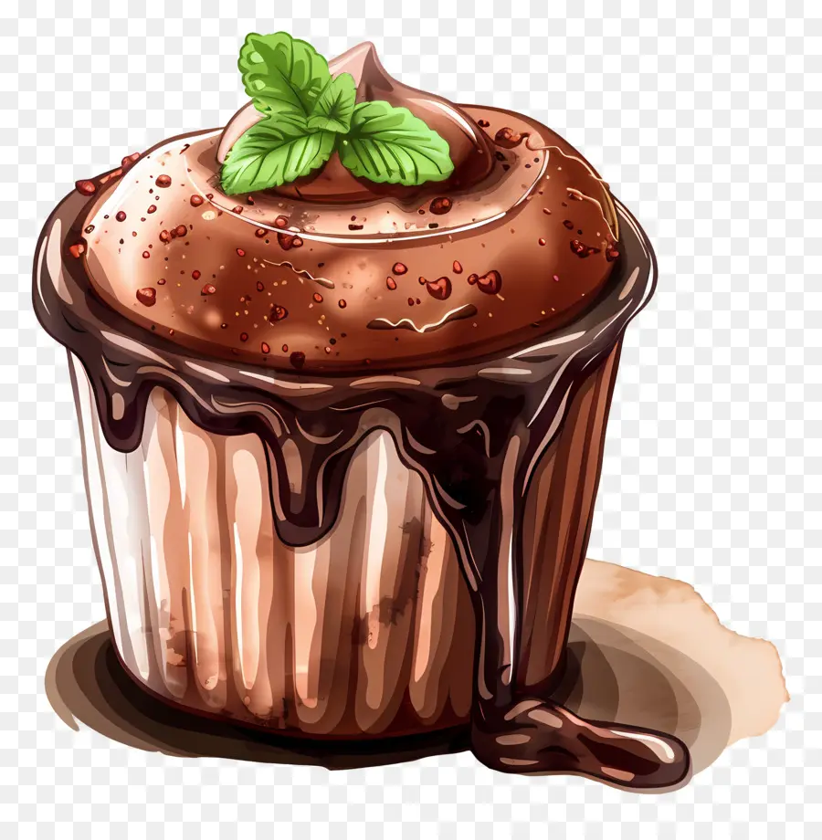 Soufflé Au Chocolat Français，Dessert Au Chocolat PNG