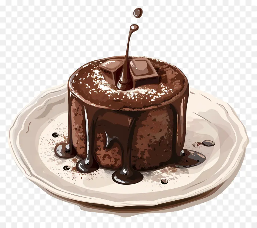 Soufflé Au Chocolat Français，Pudding Au Chocolat PNG