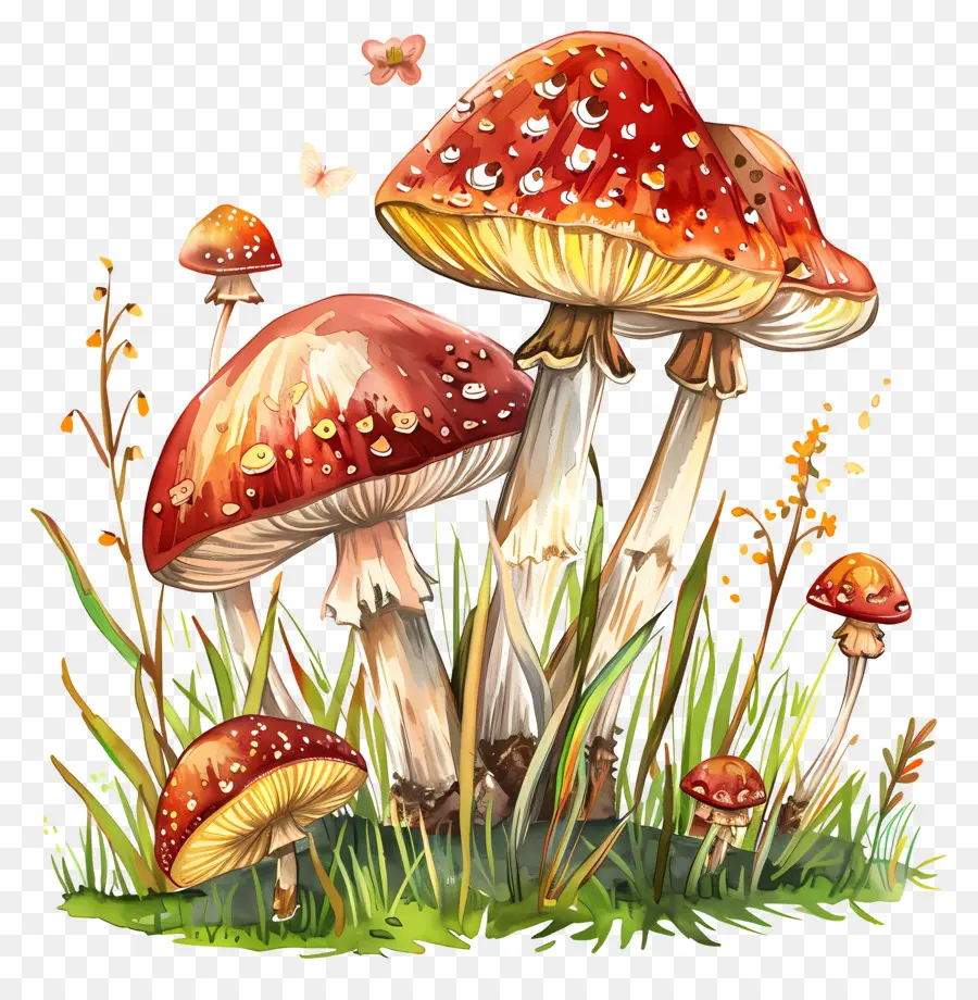 Champignons Du Jardin，Champignons PNG