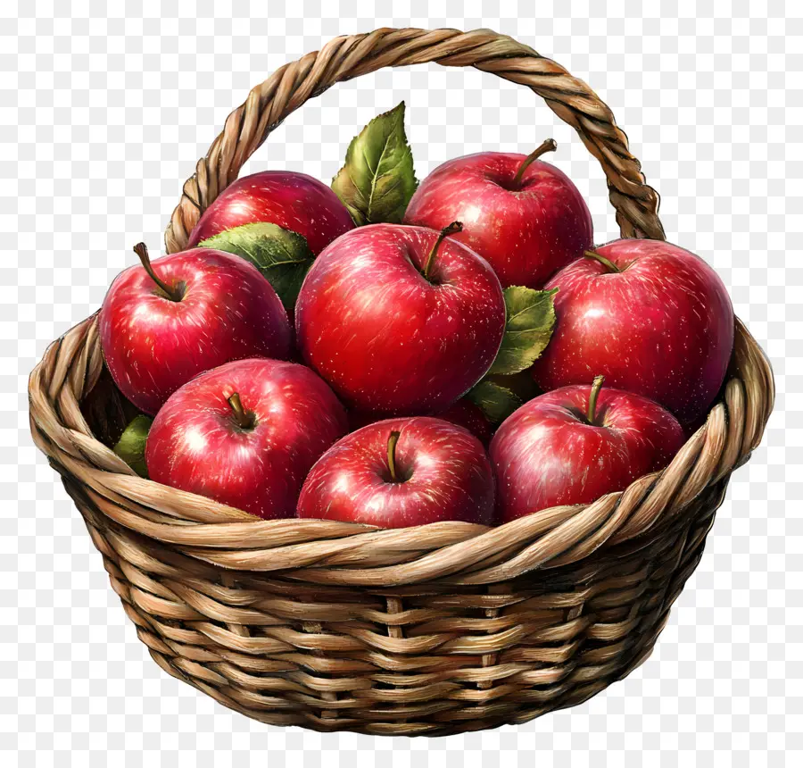 Apple Panier，Panier De Pommes PNG