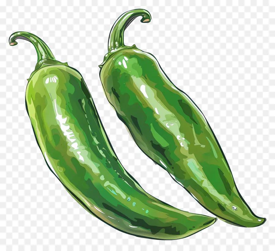 Piment Vert，Poivrons Verts PNG