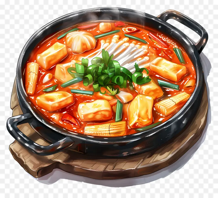 Tteokbokki Au Fromage，Pot Chaud PNG