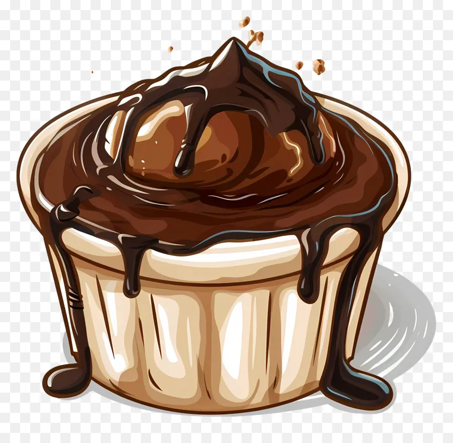 Soufflé Au Chocolat Français，Dessert Au Chocolat PNG