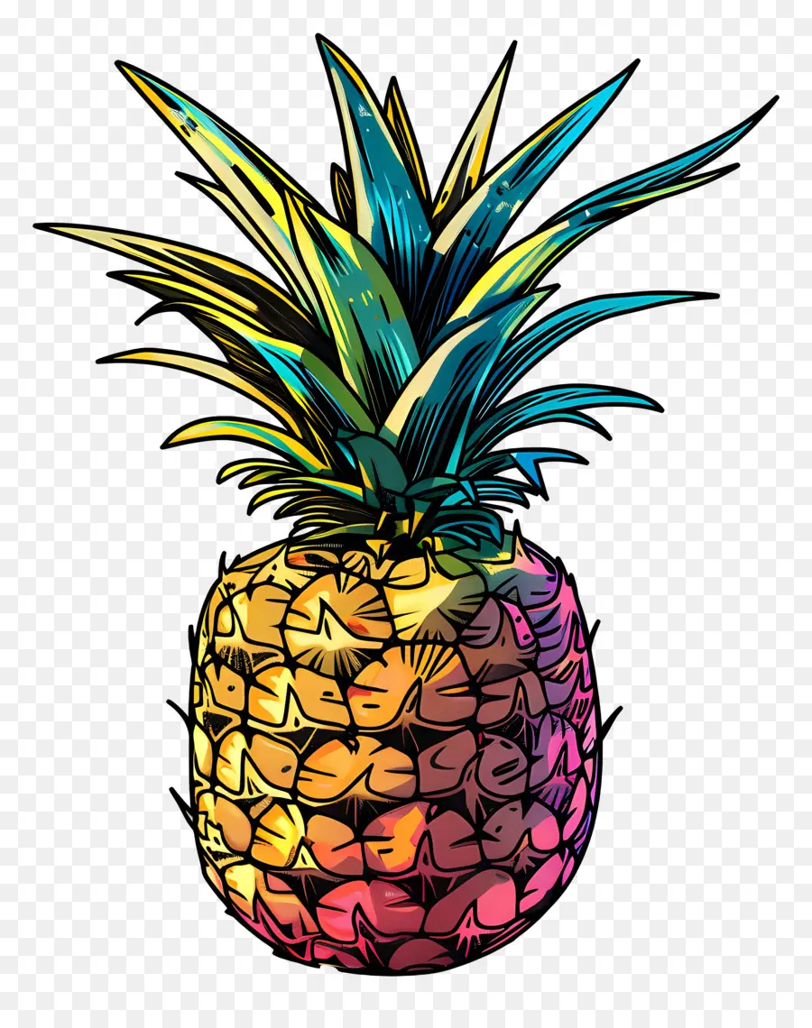 Ananas，Ananas Coloré PNG