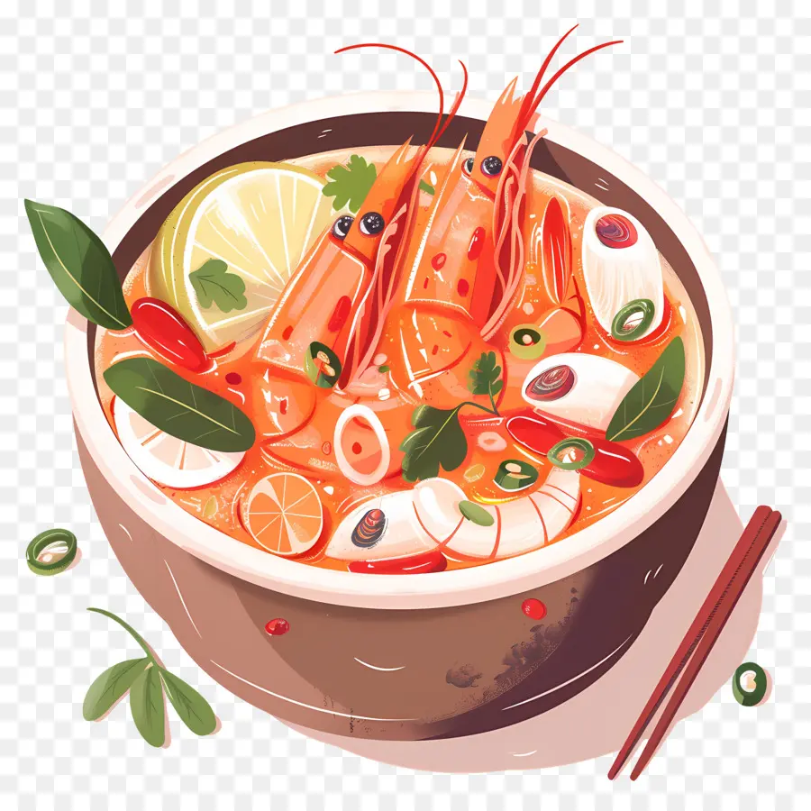 Tom Yum Goong，Soupe De Crevettes PNG