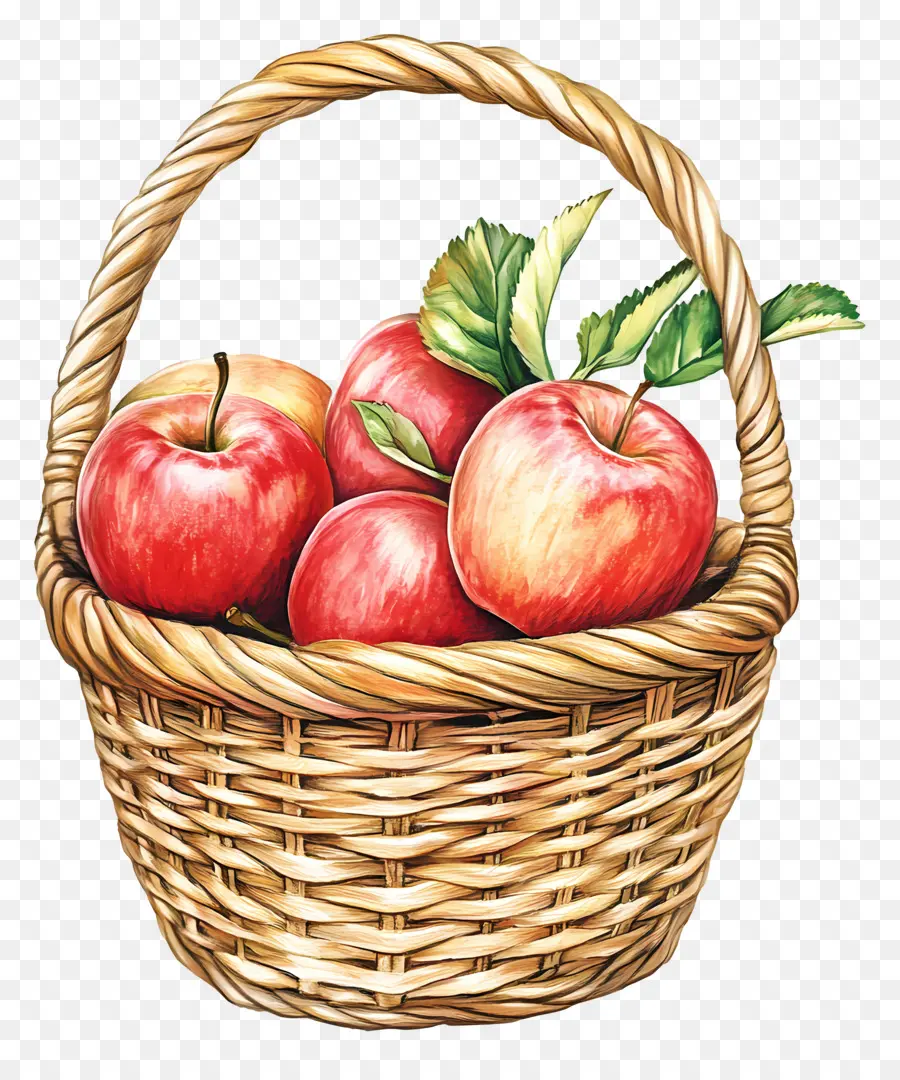 Apple Panier，Panier De Pommes PNG