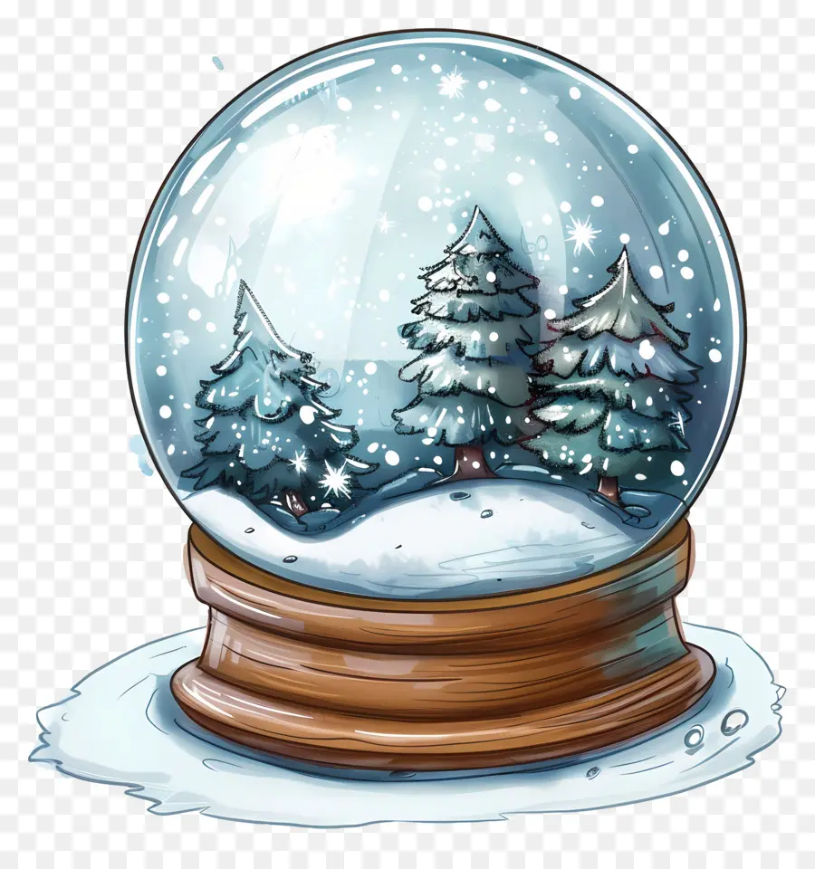 Globe De Neige De Noël，Globe De Neige PNG