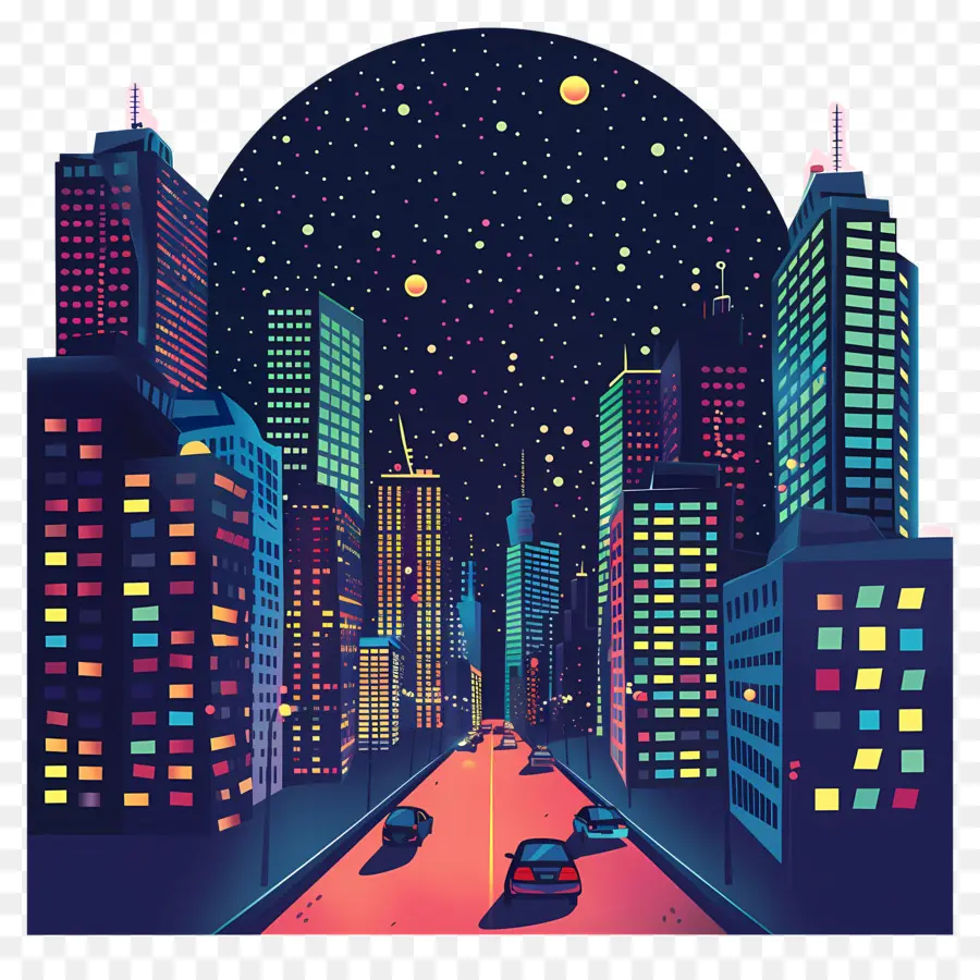 Paysage Urbain La Nuit，Paysage Urbain PNG