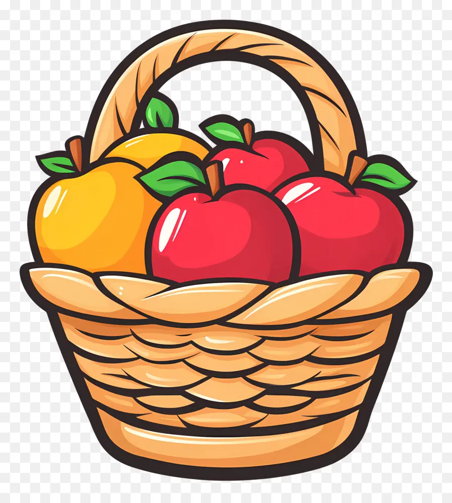 Apple Panier，Panier De Pommes PNG