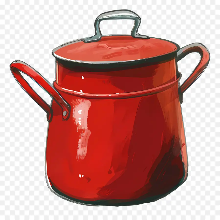 Pot De Randonnée，Pot Rouge PNG