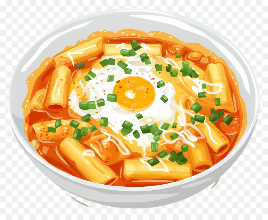 Tteokbokki Au Fromage，Nouilles épicées PNG