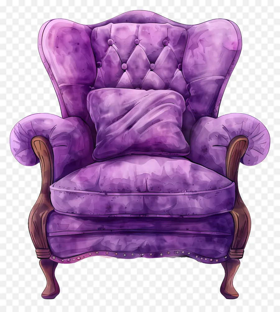 Fauteuil Violet，Confort PNG