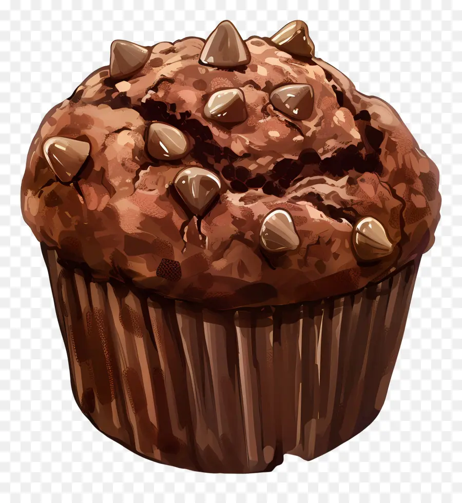 Muffin Double Chocolat，Muffin Au Chocolat PNG