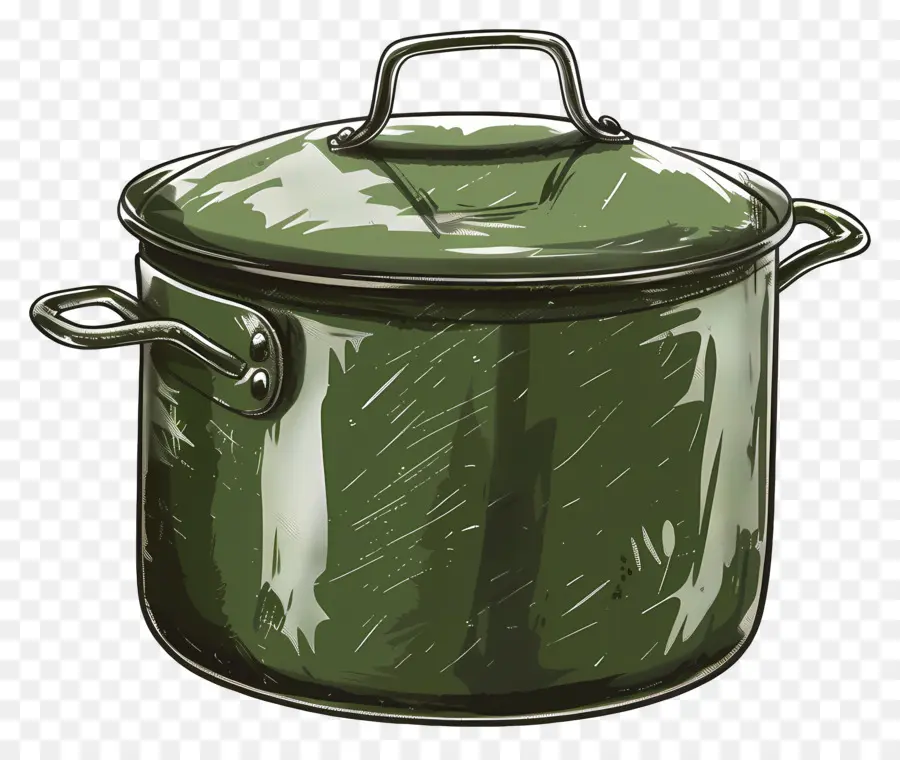 Randonnée，Pot De Cuisine Verte PNG