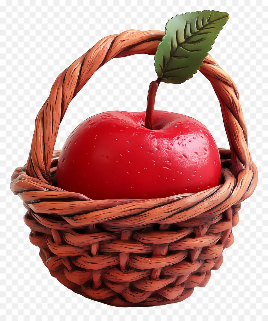 Panier De Pommes，Pomme Rouge PNG