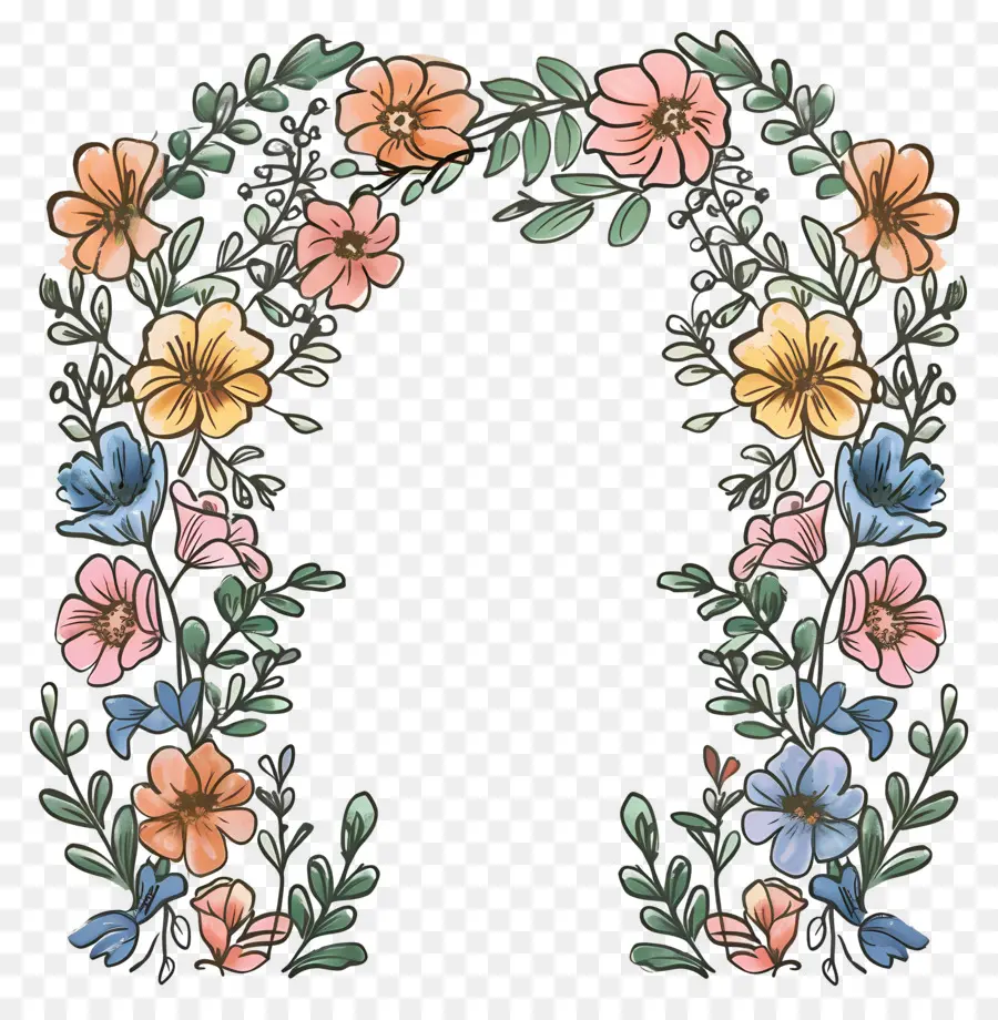 Arc De Fleurs，Arche Florale PNG