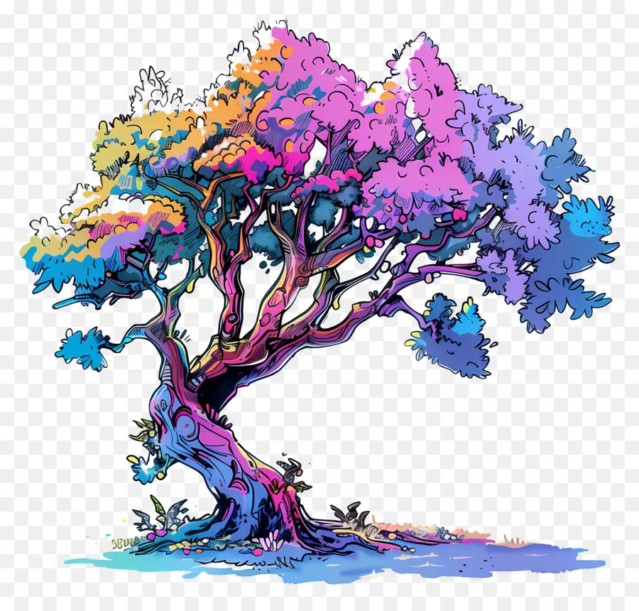 Arbre，Arbre Coloré PNG