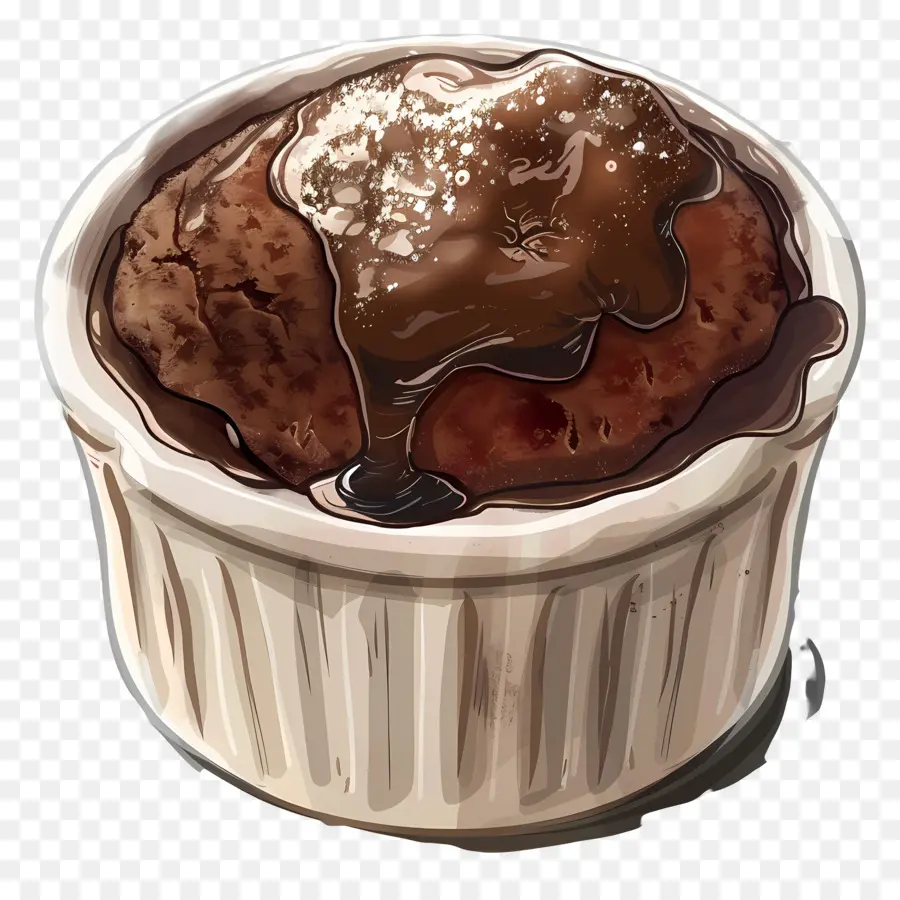 Soufflé Au Chocolat Français，Dessert Au Chocolat PNG