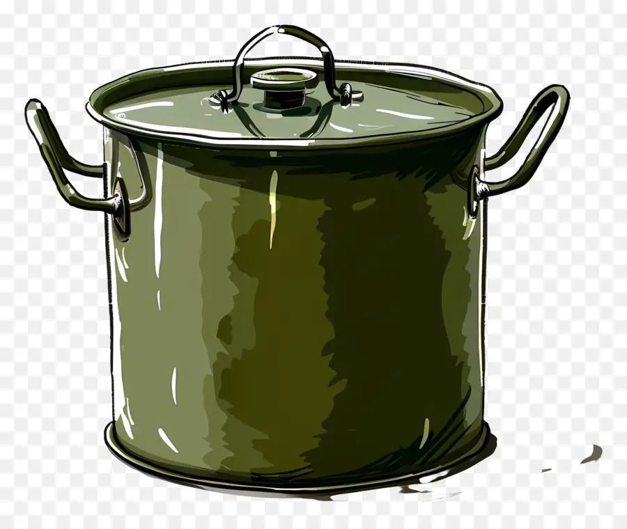 Pot De Randonnée，Marmite Verte PNG