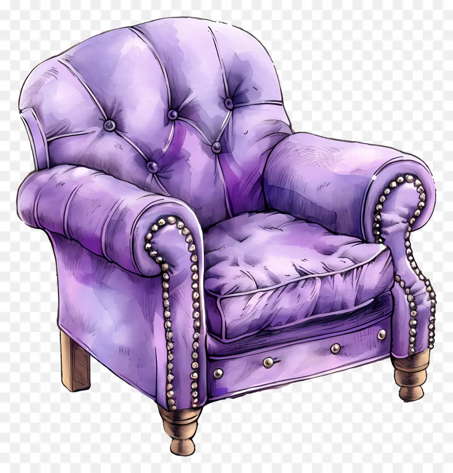 Fauteuil Violet，Confort PNG