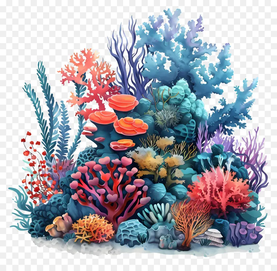 Récifs Coralliens，Récif De Corail Coloré PNG