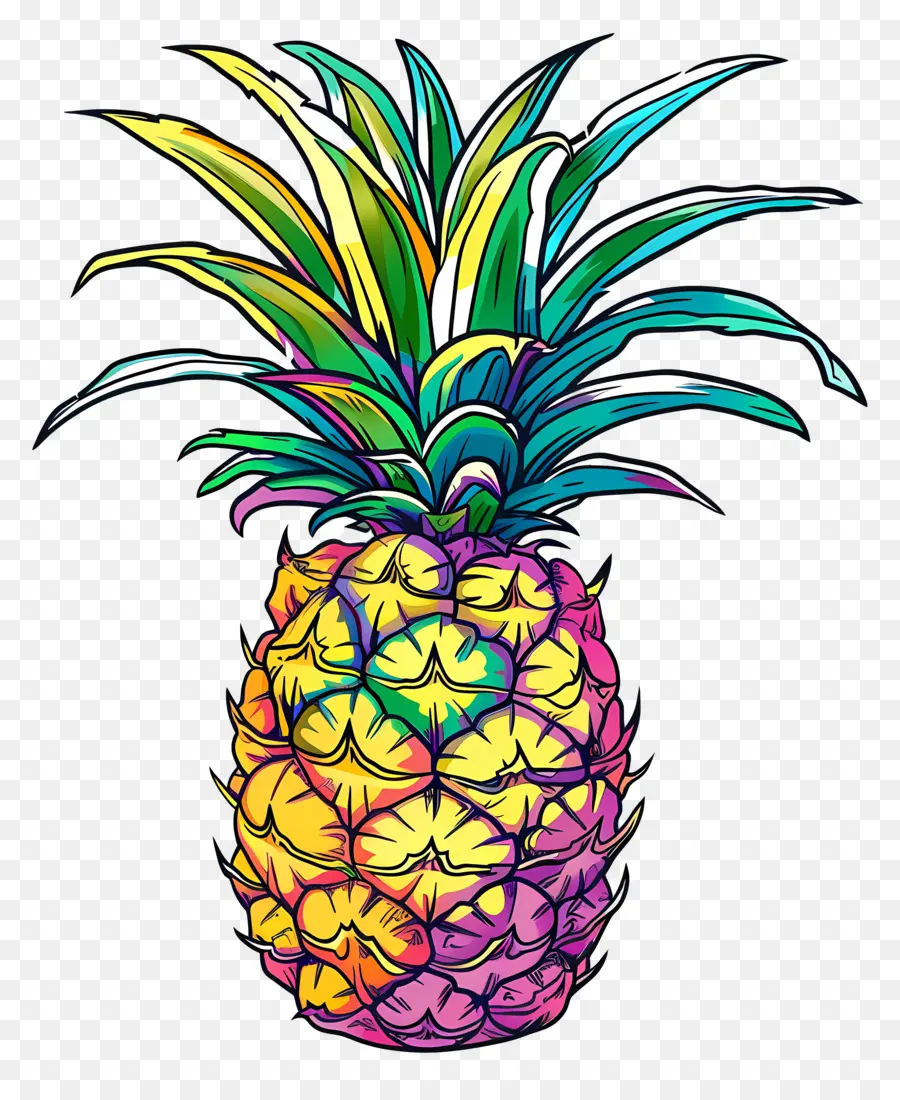 L'ananas，Coloré à L'ananas PNG