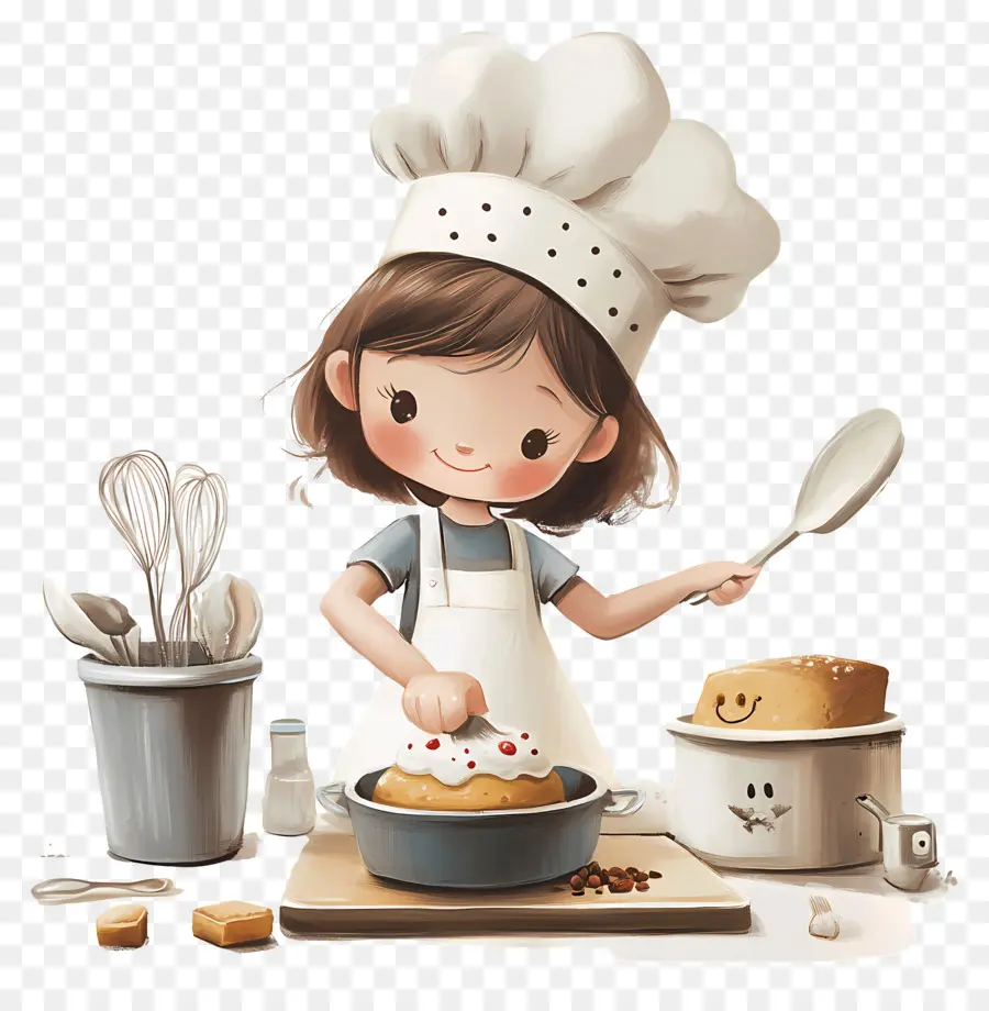 Enfant，Petite Fille à La Cuisson PNG