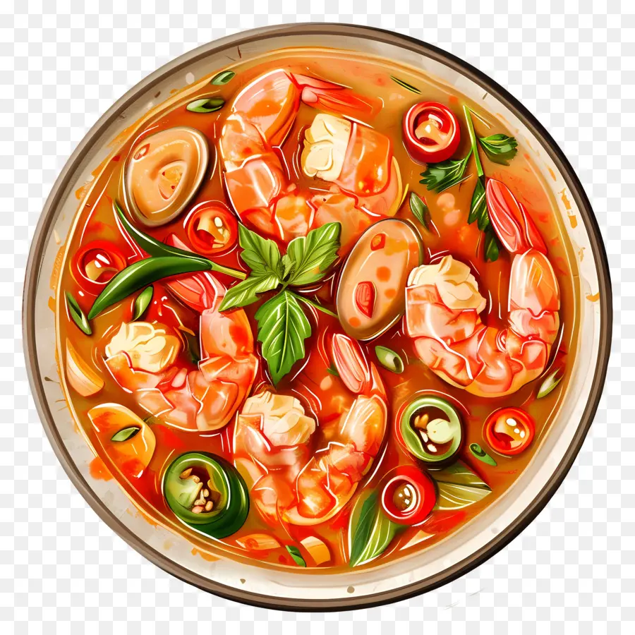 Tom Yum Goong，Soupe De Crevettes PNG