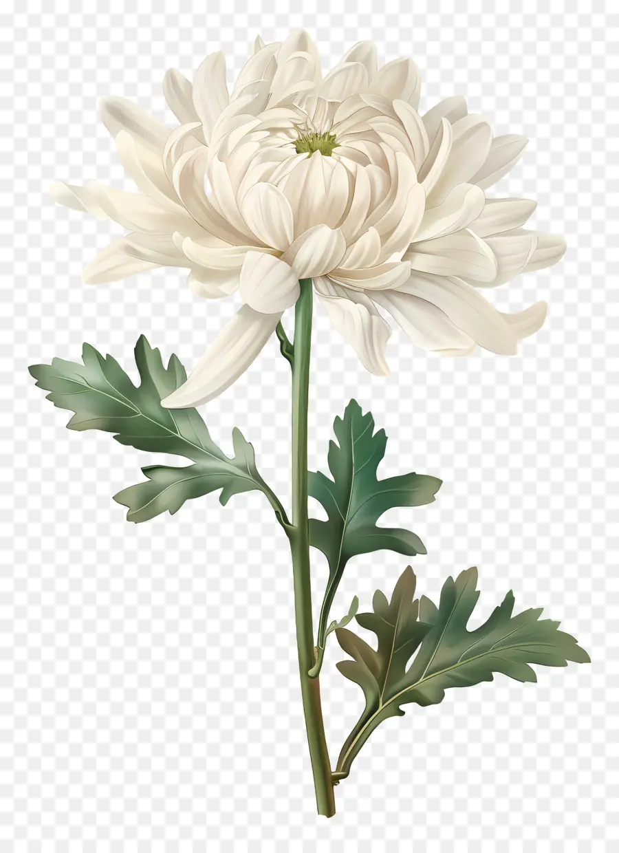 Blanc, Chrysanthème，Fleur Blanche PNG