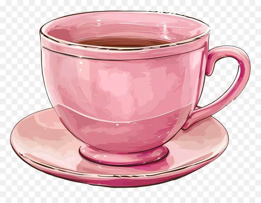 Tasse à Thé Rose，Thé PNG