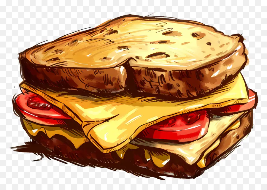 Sandwich Au Fromage，Tomate PNG