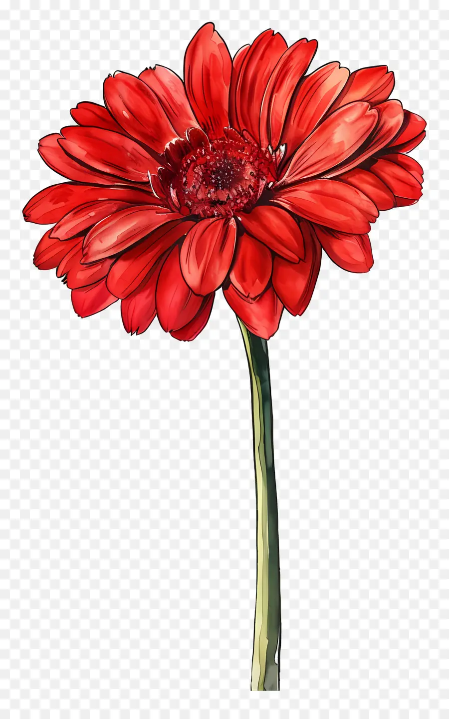 Gerbera Rouge，La Fleur D'oranger PNG