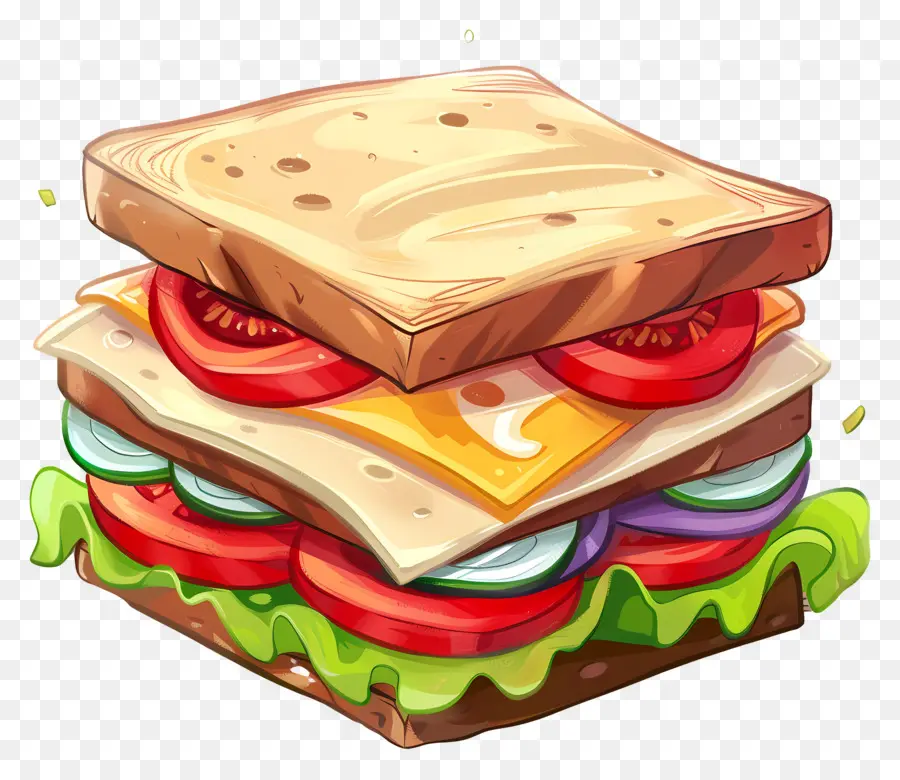 Dessin Animé Sandwich，Sandwich PNG