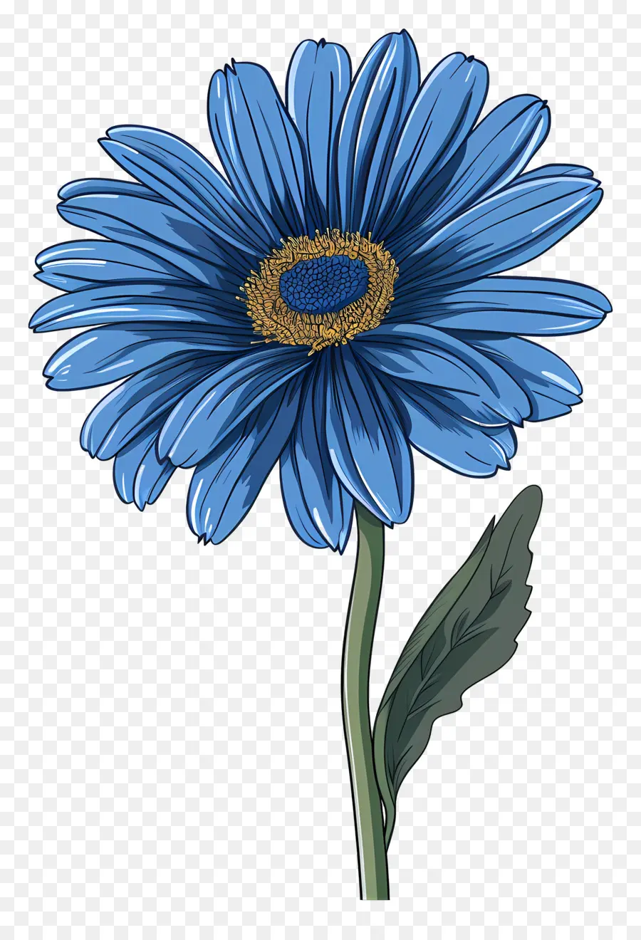 Gerbera Bleu，Fleur Bleue PNG