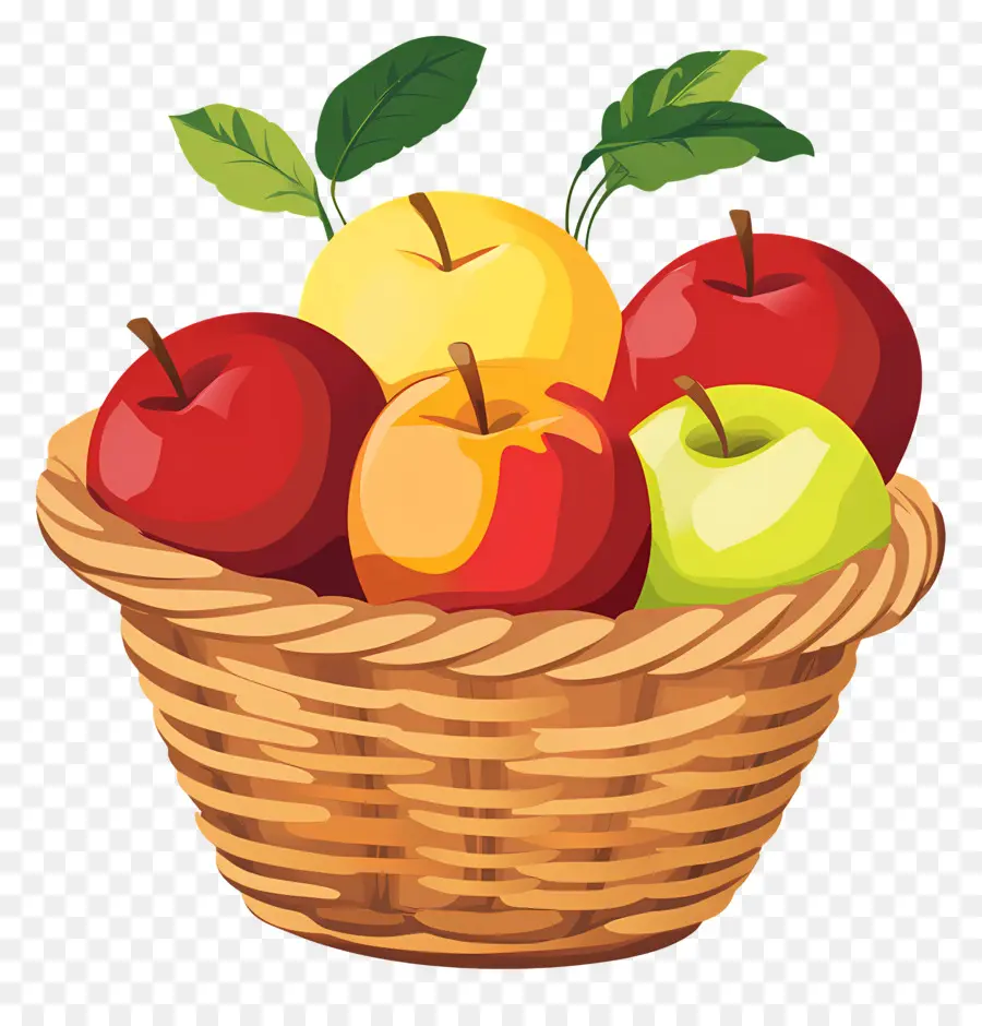 Apple Panier，Panier De Pommes PNG