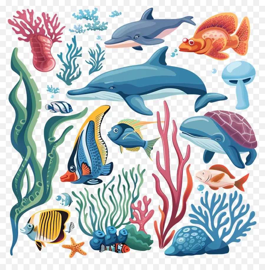 Faune Sous Marine，Baleine PNG