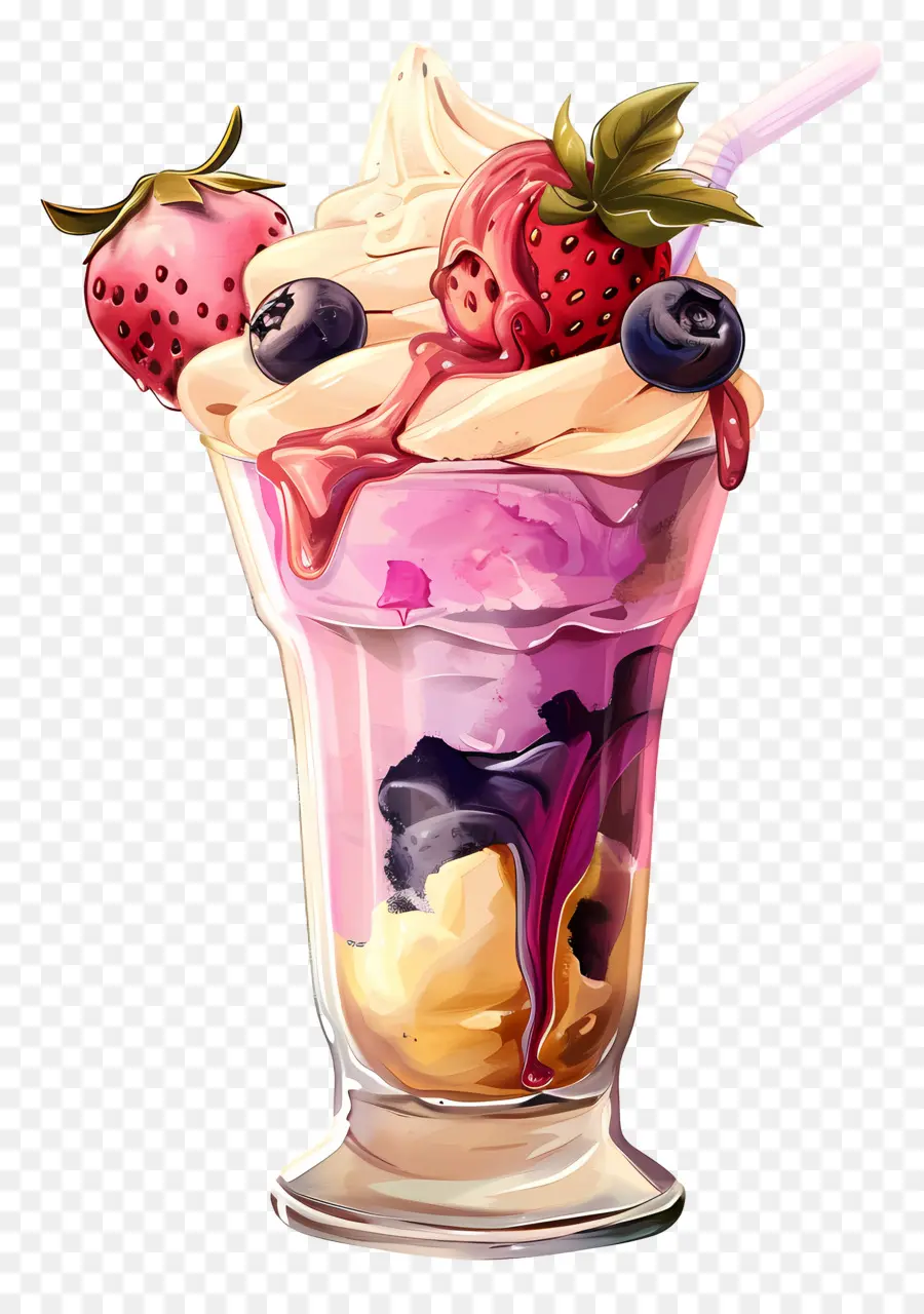 Crème Glacée Sundae，Dessert PNG