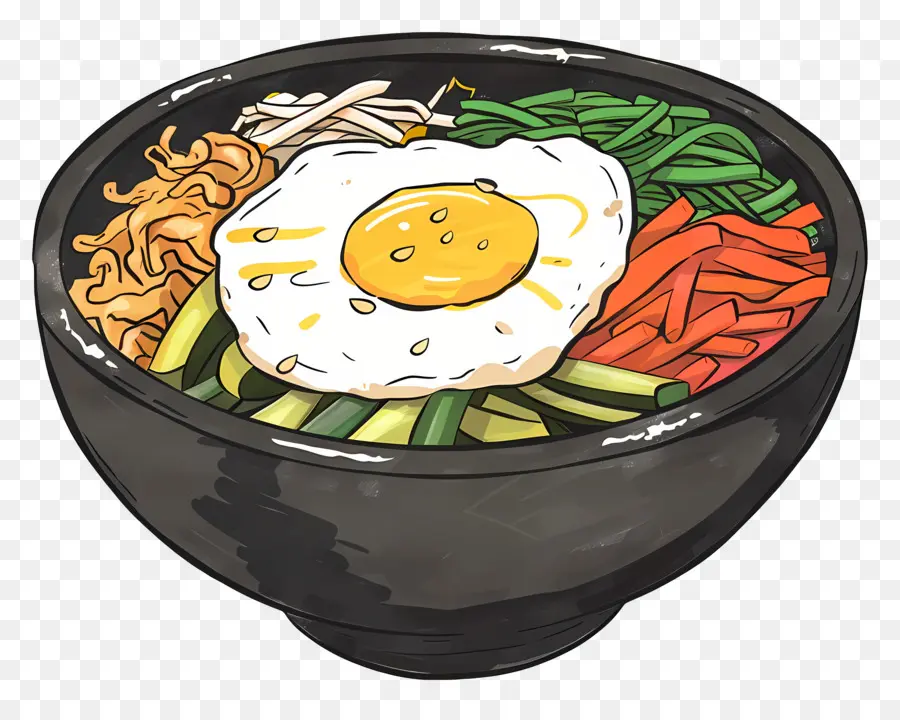 Bibimbap Coréen，Bibimbap PNG