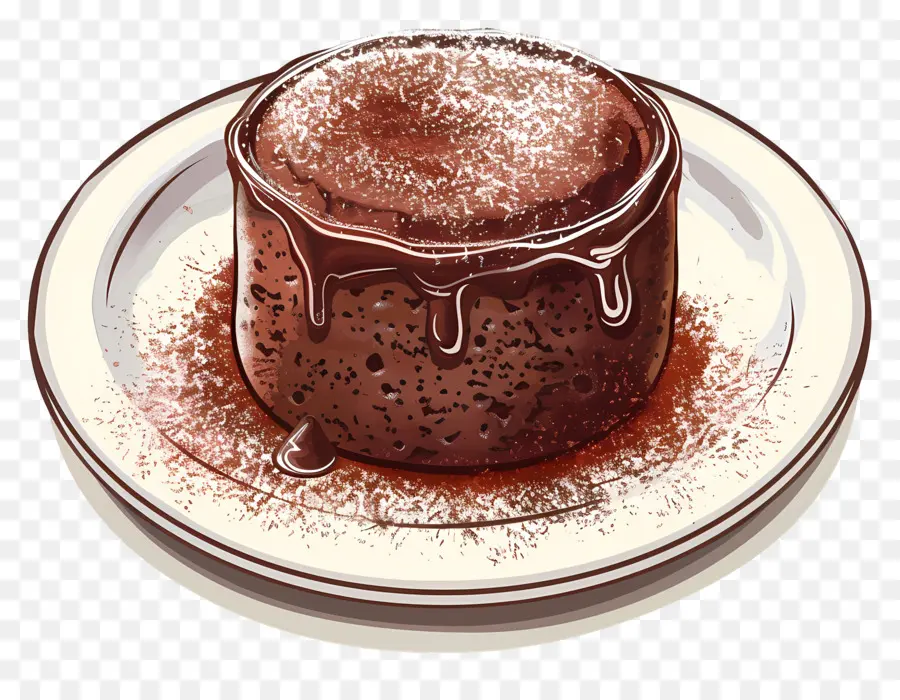 Soufflé Au Chocolat Français，Gâteau Au Chocolat PNG