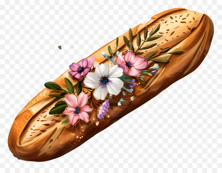 Baguettes，Pain Aux Fleurs PNG