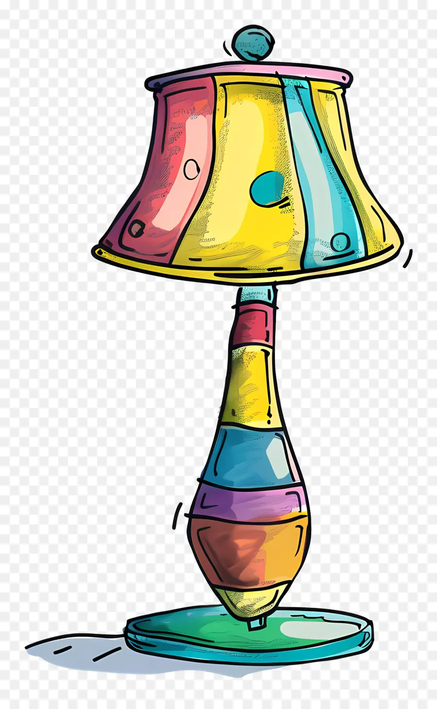 Lampe，Lampe De Table Colorée PNG